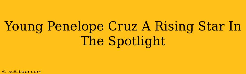 Young Penelope Cruz A Rising Star In The Spotlight